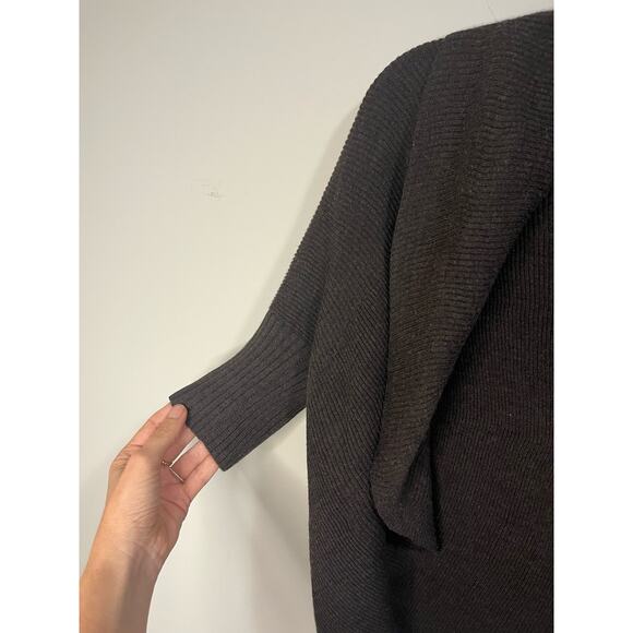 Lafayette 148 Women's Brown Wool Shrug Cardigan Sweater 3/4 Batwing Sleeves sz M - Picture 4 of 5